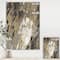 Designart - Gold, Black and White Hanpainted Abstract - Traditional Canvas Artwork